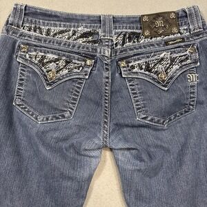 Miss Me Jeans Women's 30 Easy Boot EMBELISHED WHICKERING ‎ JE5639E2L